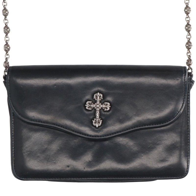 Chrome Hearts Cross Ball Chain Leather Handbag Size ONE SIZE