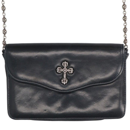 Chrome Hearts Cross Ball Chain Leather Handbag Size ONE SIZE