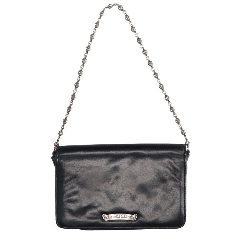 Chrome Hearts Cross Ball Chain Leather Handbag Size ONE SIZE