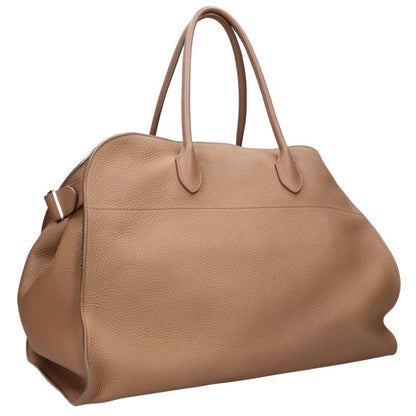 THEROW Soft Margaux 17 Grained Calfskin Bag Brown Size 17