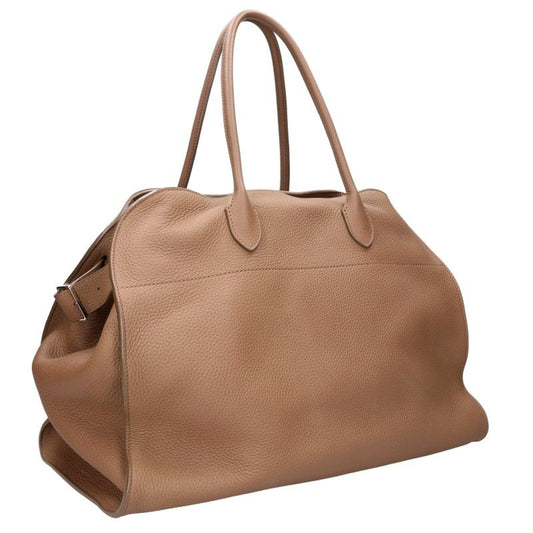 THEROW Soft Margaux 17 Grained Calfskin Bag Brown Size 17