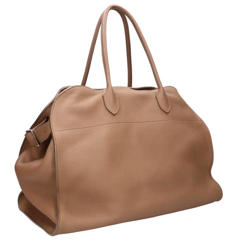 THEROW Soft Margaux 17 Grained Calfskin Bag Brown Size 17