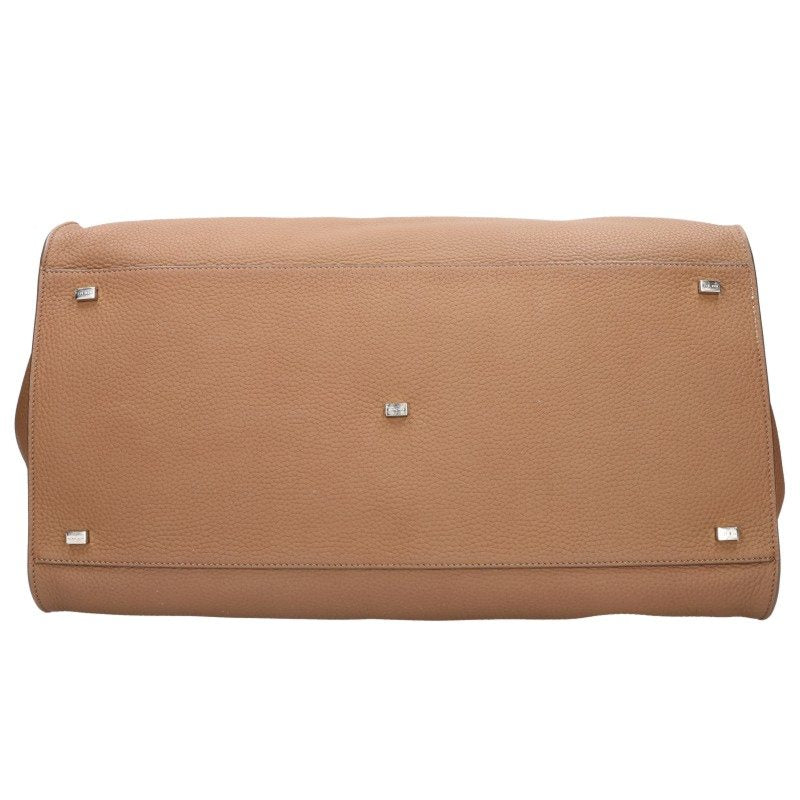 THEROW Soft Margaux 17 Grained Calfskin Bag Brown Size 17