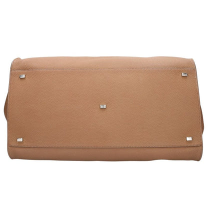 THEROW Soft Margaux 17 Grained Calfskin Bag Brown Size 17