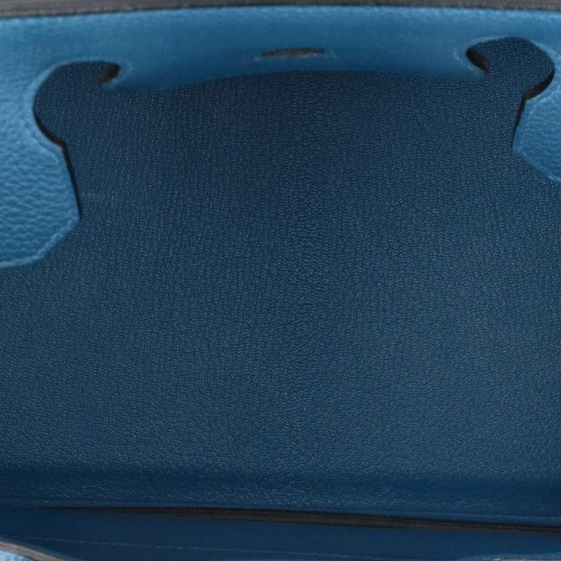 HERMES Birkin 35 Togo Leather Handbag Blue Size 35