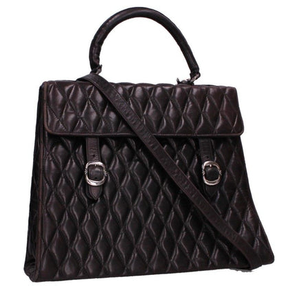 Chrome Hearts Heart Clip Strap Quilted Leather Bag