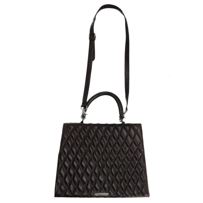 Chrome Hearts Heart Clip Strap Quilted Leather Bag