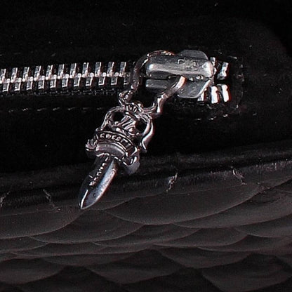Chrome Hearts Heart Clip Strap Quilted Leather Bag