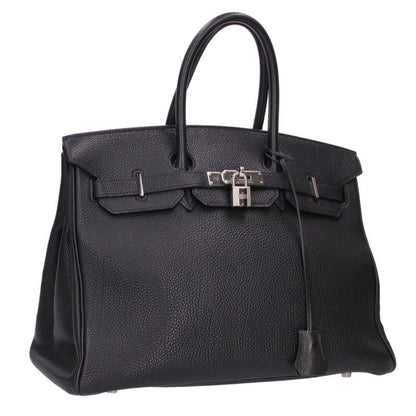 HERMES Black Birkin Togo Leather Silver Hardware Bag