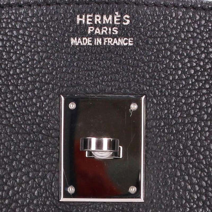 HERMES Black Birkin Togo Leather Silver Hardware Bag