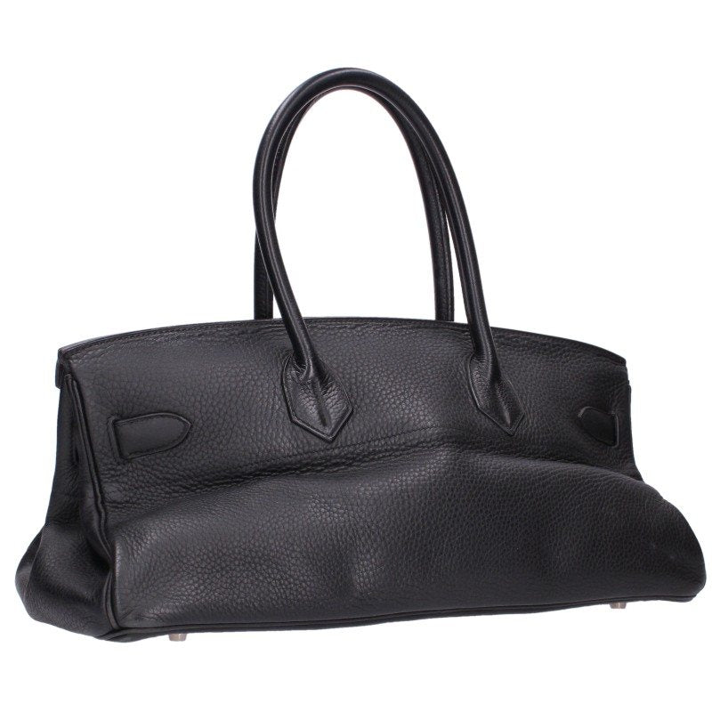 HERMES Shoulder Birkin 42 Clemence Handbag Black Size 42