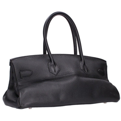 HERMES Shoulder Birkin 42 Clemence Handbag Black Size 42