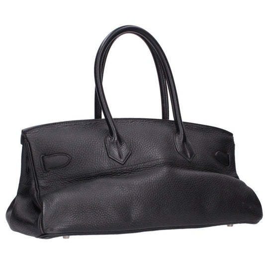 HERMES Shoulder Birkin 42 Clemence Handbag Black Size 42