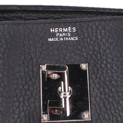 HERMES Shoulder Birkin 42 Clemence Handbag Black Size 42