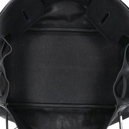 HERMES Shoulder Birkin 42 Clemence Handbag Black Size 42