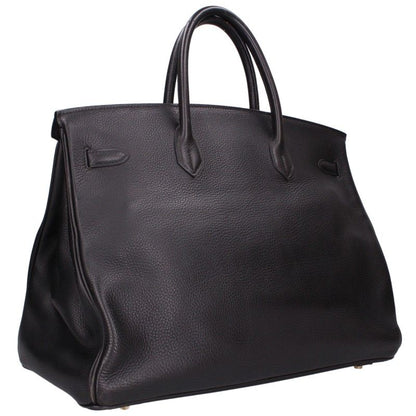 HERMES Birkin 40 Taurillon Clemence Handbag Black Size 40