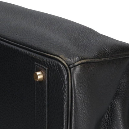 HERMES Birkin 40 Taurillon Clemence Handbag Black Size 40