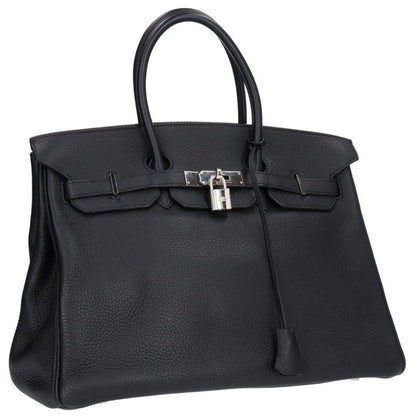 HERMES Birkin 35 Togo Leather Handbag Black Size 35