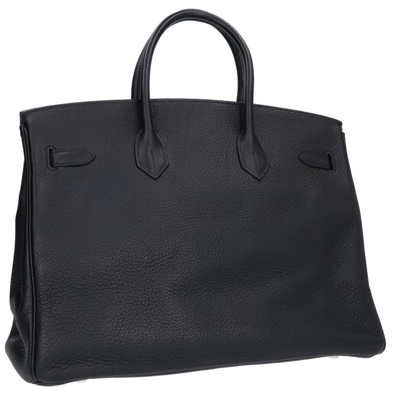 HERMES Birkin 35 Togo Leather Handbag Black Size 35