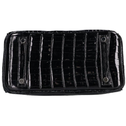HERMES Birkin 25 Niloticus Lisse Handbag Black Size 25