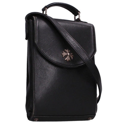 Chrome Hearts CH Plus 2-Way Leather Bag Black Size ONE SIZE