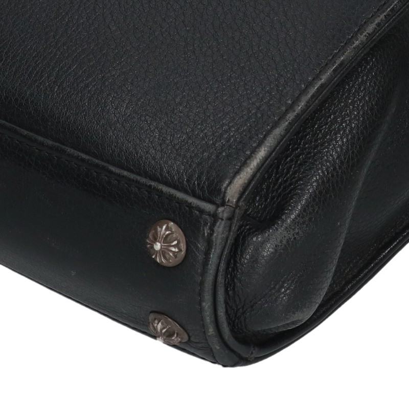 Chrome Hearts CH Plus 2-Way Leather Bag Black Size ONE SIZE