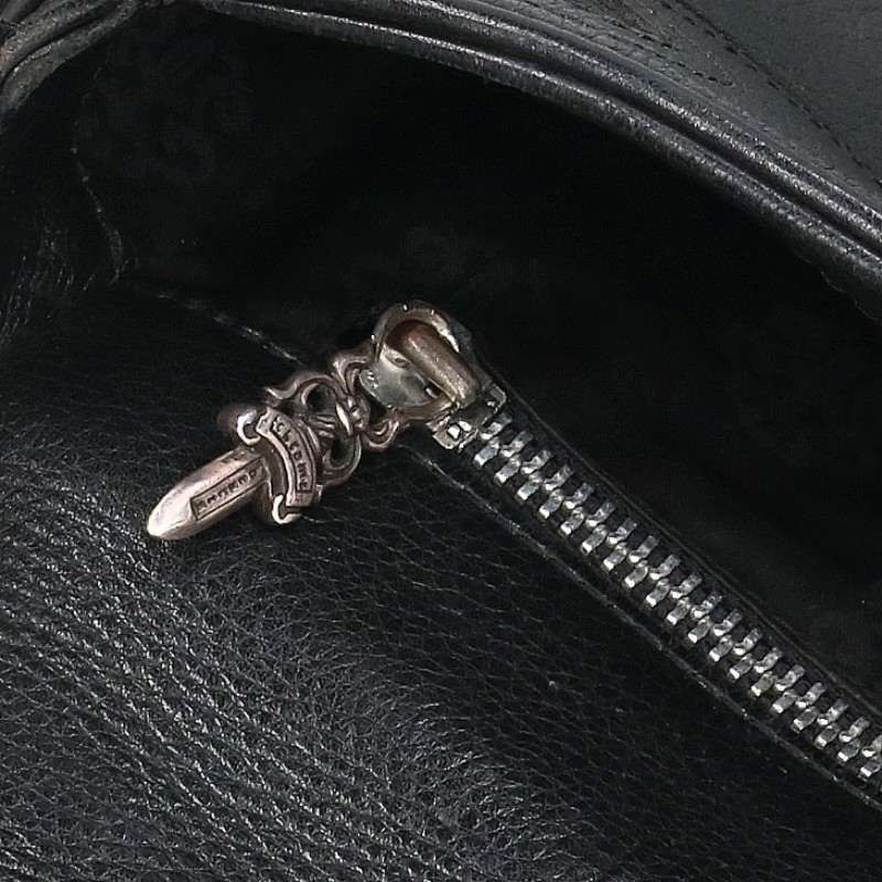 Chrome Hearts CH Plus 2-Way Leather Bag Black Size ONE SIZE
