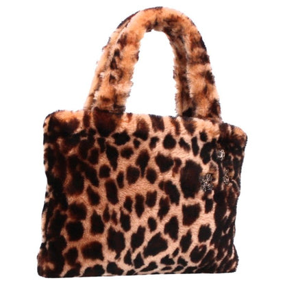 Chrome Hearts Silver Leopard Handbag Brown Size ONE SIZE