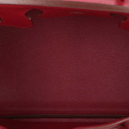 HERMES Birkin Togo Ruby Silver HW Bag Size 35
