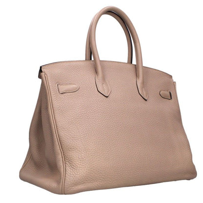 HERMES Birkin Togo Tourterelle Grey Silver Hw Bag Size 35