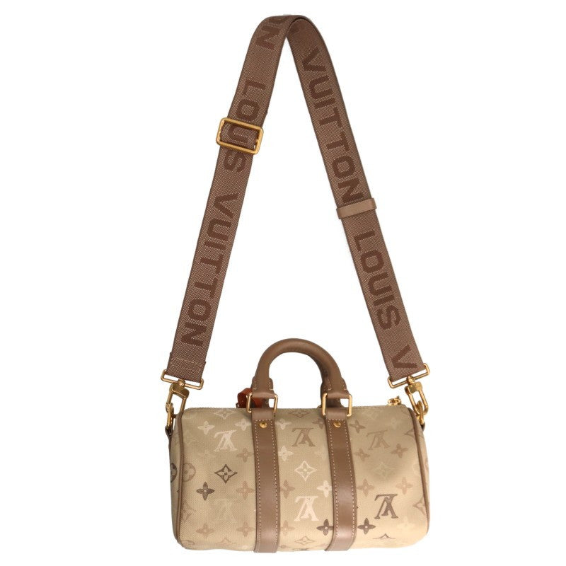 LOUISVUITTON Keepall Bandoulière 25 Bag Beige Size 25