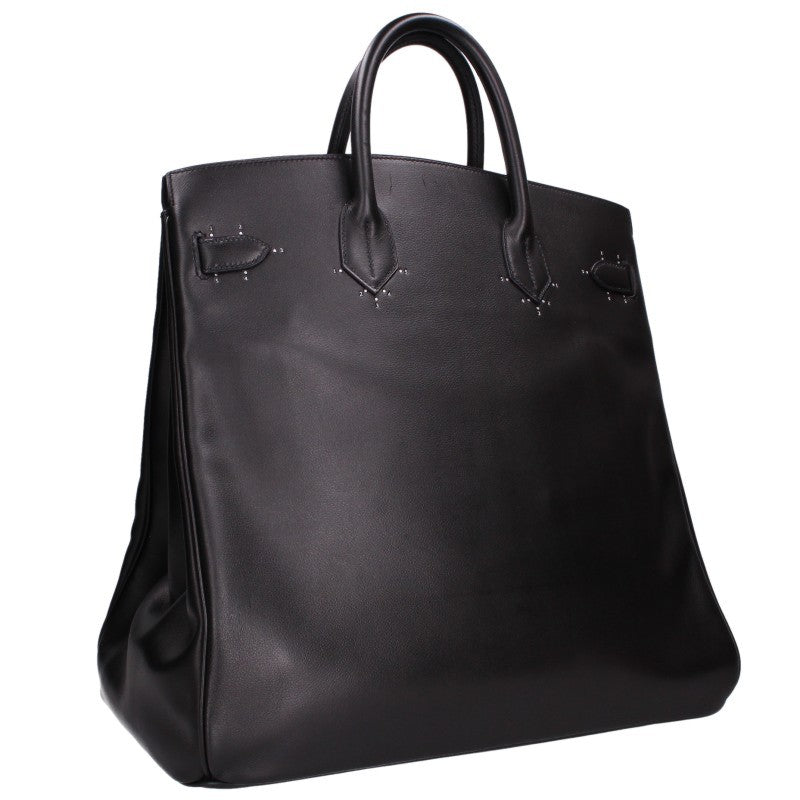 HERMES Haut a Courroies 40 Evergrain Leather Handbag