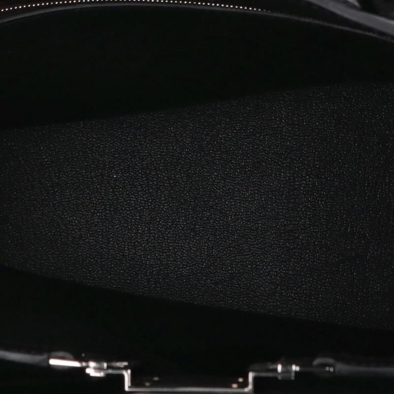 HERMES Haut a Courroies 40 Evergrain Leather Handbag