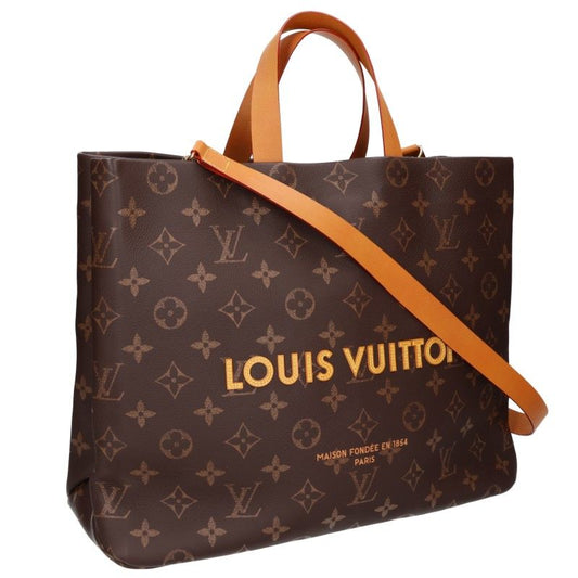 LOUISVUITTON Monogram Leather Shopper Tote Bag Size MM