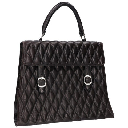 Chrome Hearts Black Leather Handbag