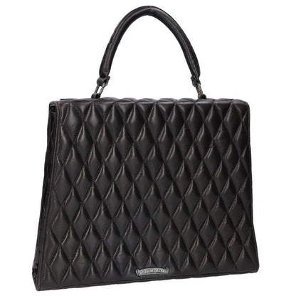 Chrome Hearts Black Leather Handbag