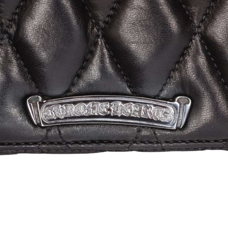 Chrome Hearts Black Leather Handbag