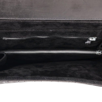 Chrome Hearts Black Leather Handbag