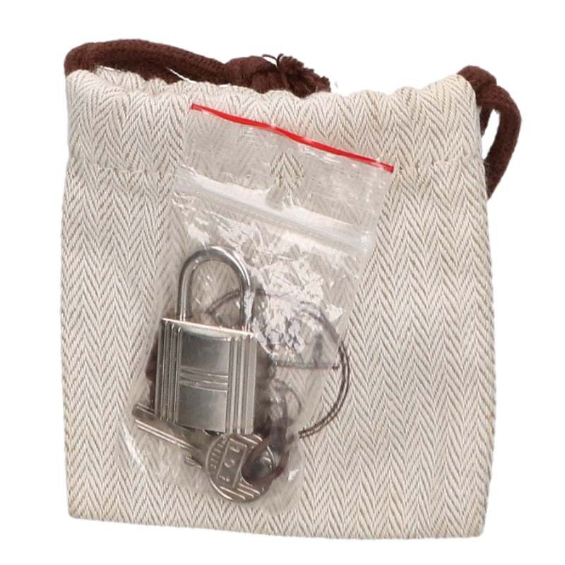 HERMES Picotin Lock MM Taurillon Clemence Silver HW Handbag Size MM
