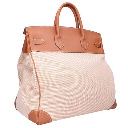 HERMES Haut à Courroies 40 Ficelle Toile Barenia Bag