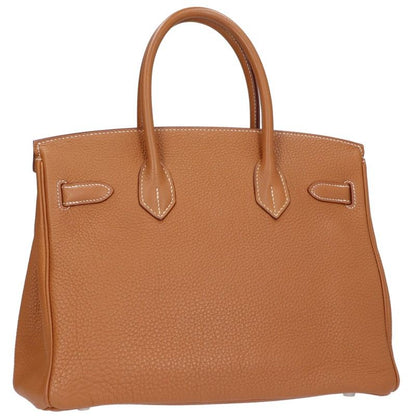 HERMES Birkin 30 Togo Silver Hardware Gold Handbag Size 30