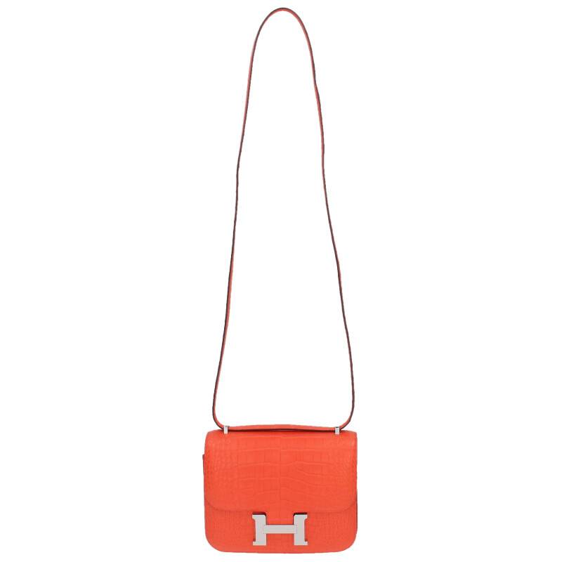 HERMES Constance Mini Matte Alligator Bag Size ONE SIZE