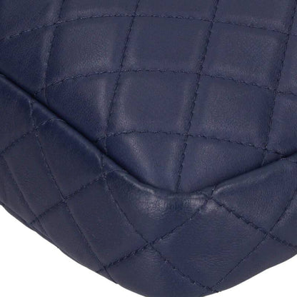 CHANEL Matelasse Lambskin Camera Bag Navy Size ONE SIZE