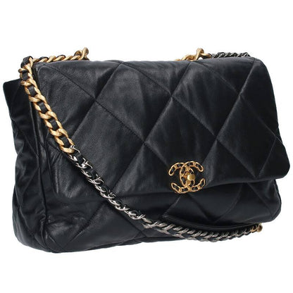 CHANEL 19 Maxi Flap Shiny Lambskin 2-Way Bag Size ONE SIZE