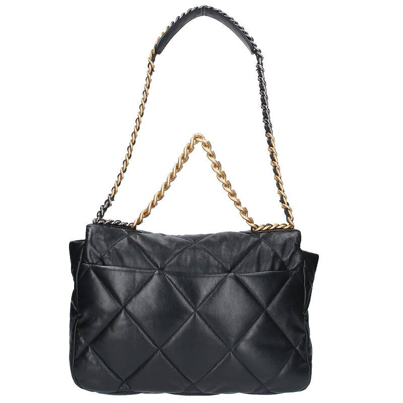 CHANEL 19 Maxi Flap Shiny Lambskin 2-Way Bag Size ONE SIZE