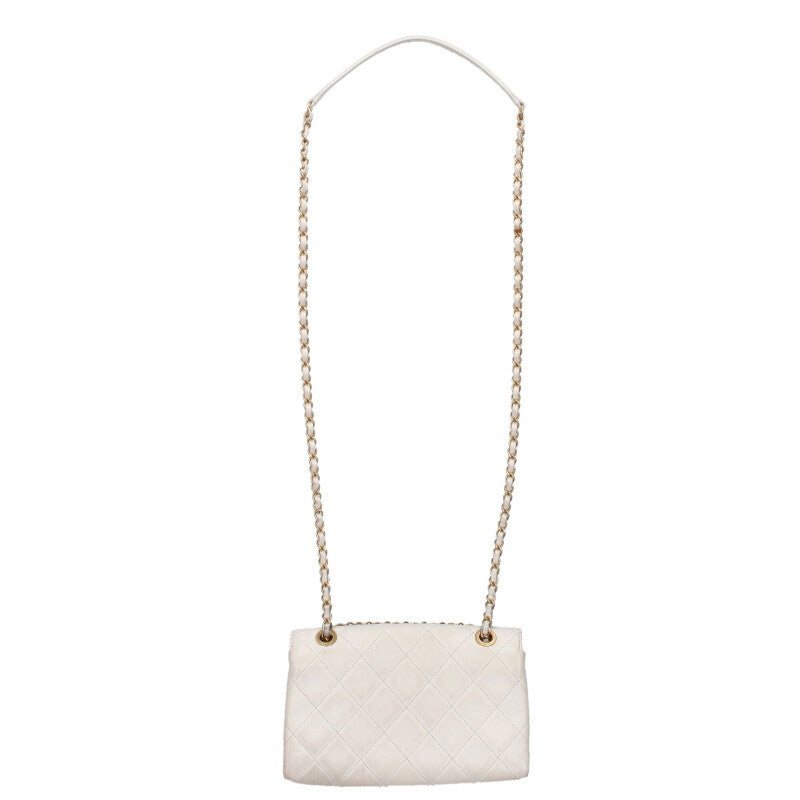 CHANEL Metal Logo Quilted Shoulder Bag Size ONE SIZE