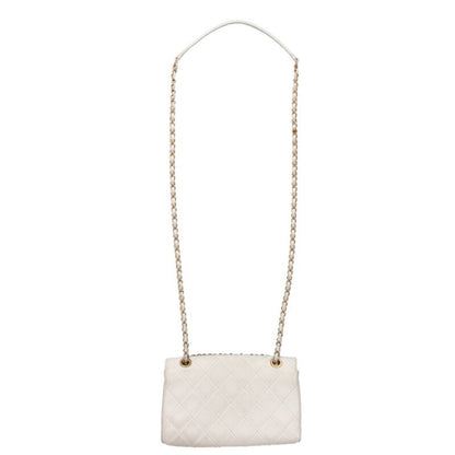 CHANEL Metal Logo Quilted Shoulder Bag