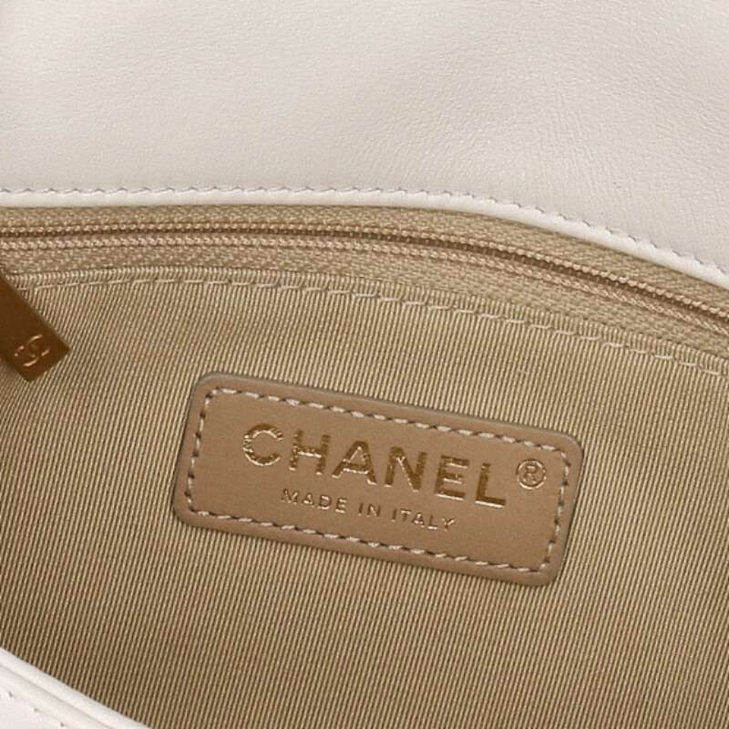 CHANEL Metal Logo Quilted Shoulder Bag