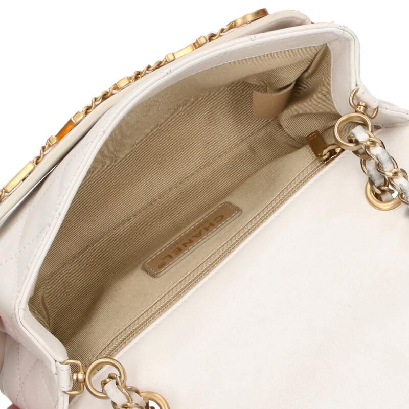 CHANEL Metal Logo Quilted Shoulder Bag Size ONE SIZE