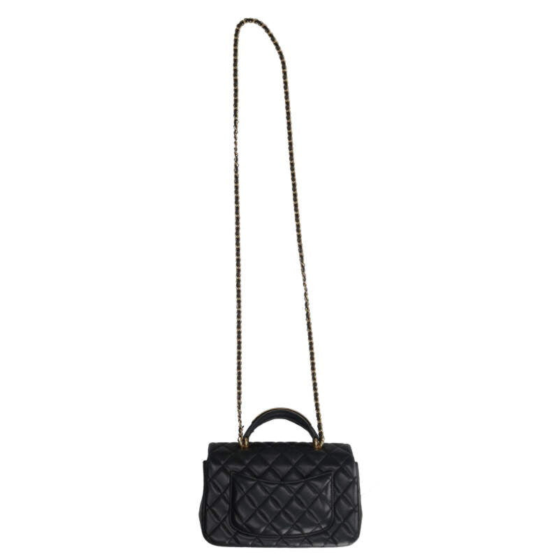 CHANEL Top Handle Mini Flap Chain Shoulder Bag Size ONE SIZE